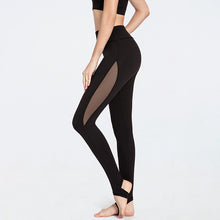 Load image into Gallery viewer, Mesh stitching slimming yoga pants
