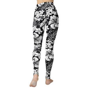 Black And White Sports Leggings Yoga Pants