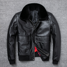 Laden Sie das Bild in den Galerie-Viewer, Schwarze Premium-Leder-Brando-Bikerjacke für Herren
