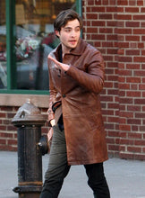 Indlæs billede til gallerivisning ED WESTWICK Brown Genuine Leather Coat Jacket
