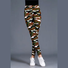 Load image into Gallery viewer, Brushed Cotton Print Camouflage Outerwear Leggings
