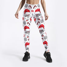 Load image into Gallery viewer, Skull Christmas Hat Thin Breathable Capris Sports Fitness
