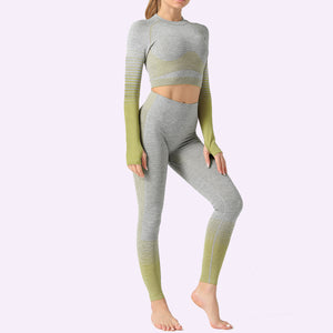 Women Yoga Sets Gym Fitness Athletic 2 Pcs Sports Suits Set Leggings