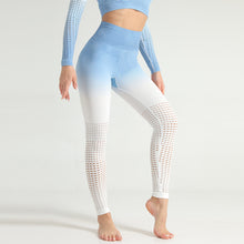 Load image into Gallery viewer, European And American Gradient Seamless Hollow Yoga Clothing Suit
