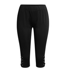 Laden Sie das Bild in den Galerie-Viewer, Women&#39;s knitted lace-up beaded leggings
