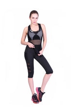 Carica l&#39;immagine nel visualizzatore di Gallery, helisopus women in quick drying high waist pants pocket, elastic mesh sports leisure fitness that hot pants leggings
