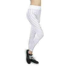 Afbeelding in Gallery-weergave laden, European beauty fitness yoga pants laser printing slim slimming sports leggings
