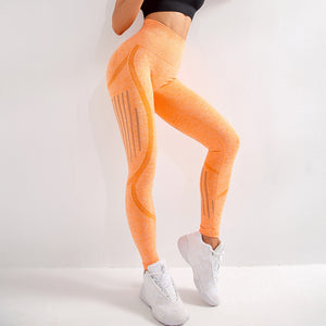 High waist yoga pants women's knit