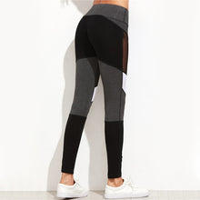 Laden Sie das Bild in den Galerie-Viewer, Quick-drying mesh yoga stitching mesh slim yoga pants
