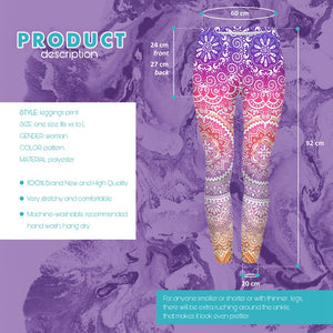 Mandala flower print leggings