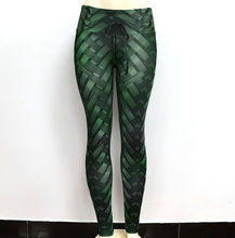 Load image into Gallery viewer, High Waist Iron Weave Print Push Up Yoga Leggings
