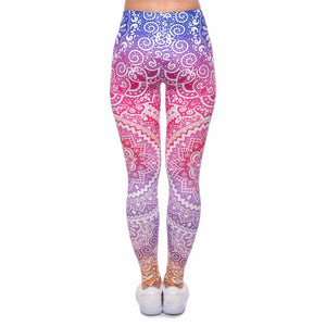 Mandala flower print leggings