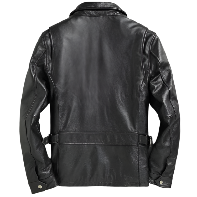 Blouson Biker Homme Noir Brando En Cuir Premium