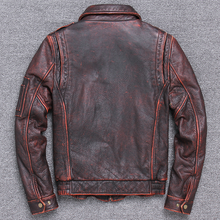 Cargar imagen en el visor de la galería, Men&#39;s Genuine Leather Jacket
