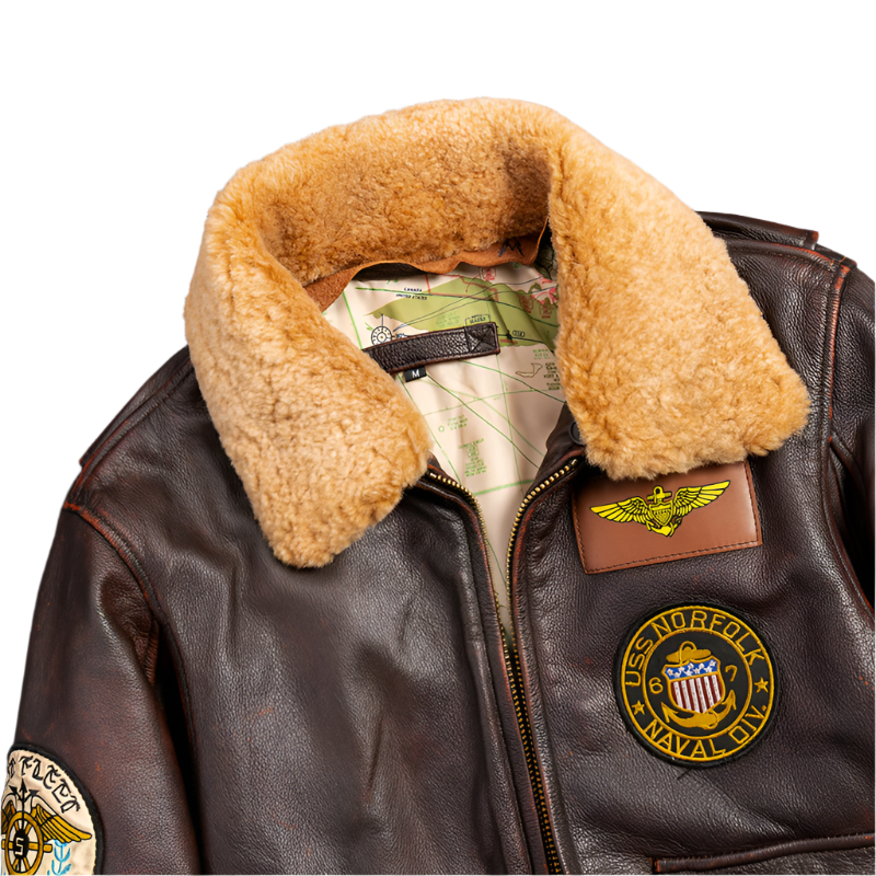 Men's Brown Leather Motor Cycle Jacket