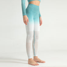 Load image into Gallery viewer, European And American Gradient Seamless Hollow Yoga Clothing Suit
