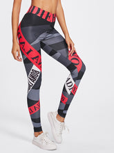 Charger l&#39;image dans la galerie, Alphabet print yoga leggings
