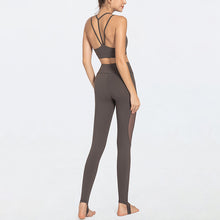 Load image into Gallery viewer, Mesh stitching slimming yoga pants
