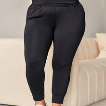 Lataa kuva Galleria-katseluun, Casual Plus Size Fitness Cropped Tight Solid Color High Waist Leggings Women
