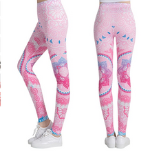 Last inn bildet i Galleri-visningsprogrammet, Printed thin pencil feet pants stretch big ladies yoga pants leggings
