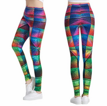 Last inn bildet i Galleri-visningsprogrammet, Printed thin pencil feet pants stretch big ladies yoga pants leggings
