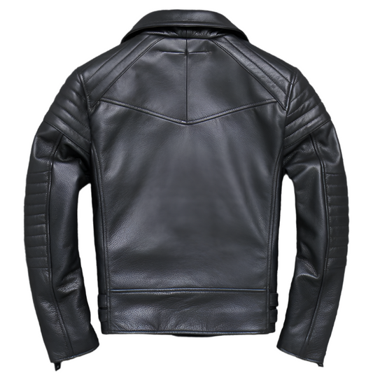 Blouson Biker Homme Noir Brando En Cuir Premium