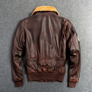 Men's Brown Genuine Leather Motor Cycle Jacket