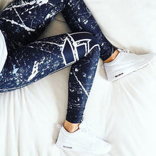 Lataa kuva Galleria-katseluun, Printed European And American Fitness Hip Lifting Yoga Pants
