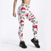 Load image into Gallery viewer, Skull Christmas Hat Thin Breathable Capris Sports Fitness
