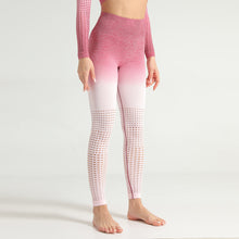 Load image into Gallery viewer, European And American Gradient Seamless Hollow Yoga Clothing Suit
