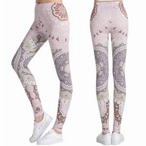 Printed thin pencil feet pants stretch big ladies yoga pants leggings