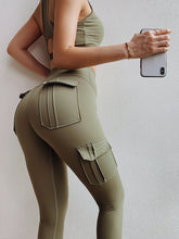 Carica l&#39;immagine nel visualizzatore di Gallery, High Waist Leggings with Pockets Workout Gym
