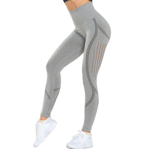 High waist yoga pants women's knit