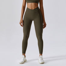 Cargar imagen en el visor de la galería, Threaded European And American Tight Yoga Pants For Outer Wear
