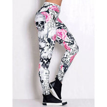 Cargar imagen en el visor de la galería, Women&#39;s Fashion Skull Witch Print Leggings
