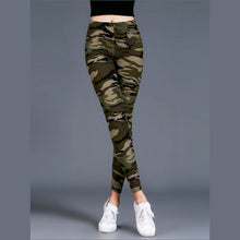 Load image into Gallery viewer, Brushed Cotton Print Camouflage Outerwear Leggings
