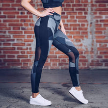 Load image into Gallery viewer, Digital printing mesh yoga leggings abdomen high waist yoga pants
