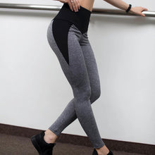 Afbeelding in Gallery-weergave laden, Black and gray stitching yoga leggings
