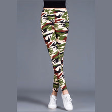 Load image into Gallery viewer, Brushed Cotton Print Camouflage Outerwear Leggings
