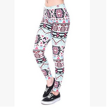 Last inn bildet i Galleri-visningsprogrammet, Printed thin pencil feet pants stretch big ladies yoga pants leggings
