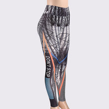 Load image into Gallery viewer, Don&#39;t Stop Letter Print Fitness Women Leggings 3D Printed Slim Jeggings High Waist Sporting Leggings Elastic Skinny Long Pants
