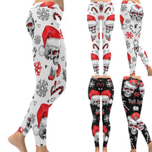 Load image into Gallery viewer, Skull Christmas Hat Thin Breathable Capris Sports Fitness
