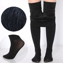 Laden Sie das Bild in den Galerie-Viewer, Korean Version Of Black Spring And Autumn Mid-thick All-in-one Compression Socks
