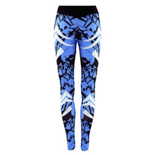 Lataa kuva Galleria-katseluun, Dark Blue Printed Tight Gym Leggings
