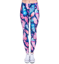 Last inn bildet i Galleri-visningsprogrammet, Printed thin pencil feet pants stretch big ladies yoga pants leggings
