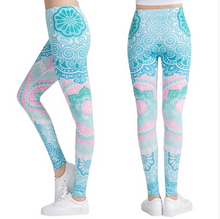 Last inn bildet i Galleri-visningsprogrammet, Printed thin pencil feet pants stretch big ladies yoga pants leggings
