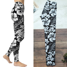 Laden Sie das Bild in den Galerie-Viewer, Black And White Sports Leggings Yoga Pants
