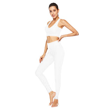 Load image into Gallery viewer, Fashion hips jacquard yoga set sports hips leggings fitness set
