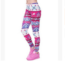 Last inn bildet i Galleri-visningsprogrammet, Printed thin pencil feet pants stretch big ladies yoga pants leggings
