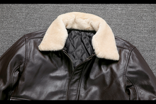 Laden Sie das Bild in den Galerie-Viewer, Schwarze Premium-Leder-Brando-Bikerjacke für Herren
